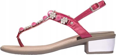 Scholl - Dames Sandaal - Japanse Stijl - Roze - Versierd