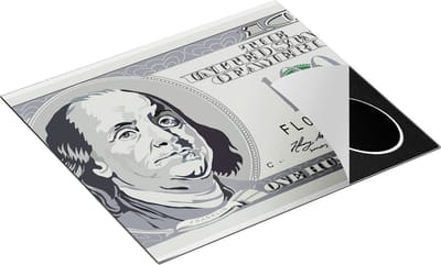 Chefcare Inductie Beschermer Geld Dollar Biljet - Briefje van 100 Dollar - 60x50 cm - Afdekplaat Inductie - Kookplaat Beschermer - Inductie Mat