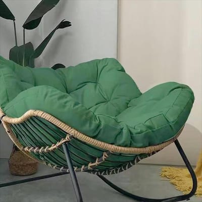 Outdoor Opvouwbare Lounge Stoel Schommelstoel Patio Lounge Stoel, (nl:Outdoor Schommelstoel Kussens voor Volwassenen Antislip Ei Freestyle Ontwerp Zachte Katoen Vulling Comfortabele Gestoffeerde