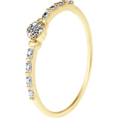 Diamond Solitaire 0,014 schouders Cts Yellow Gold