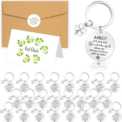 Dailygoods- Afscheidsgeschenken Sleutelhangers - Inspirerende Wenskaarten - Geluksbrenger - Pensioencadeaus - Hoogwaardige Materialen - Roestvrij Staal - Cadeaus