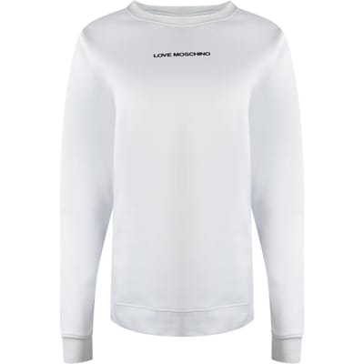 Love Moschino Uniseks Adult Klein Logo Sweatshirt (Wit)