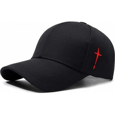 Casquettes de Baseball Brodées Goutte d'Eau Croix Snapback pour Hommes Femmes Adjustable black