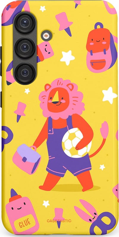 Casetastic hoesje geschikt voor Samsung Galaxy S25 - Dubbellaagse bescherming - Krachtige lessen - Fashion Case - Goud Koraal