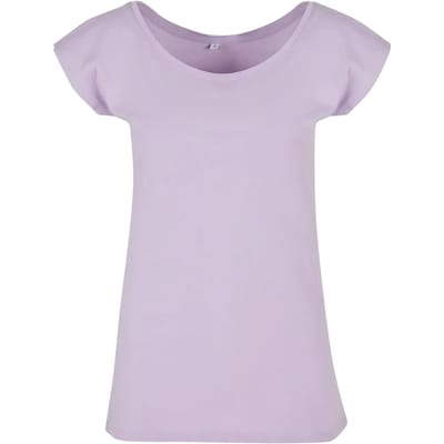 Build your Brand Ladies´ Wide Neck Tee BYBB013 - LILAC - XS