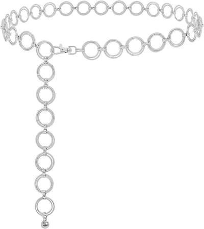 Metalen Taillekettingriem voor Dames - Verstelbare Legering Ketting, Mode Body Link Kettingriem voor Spijkerbroeken