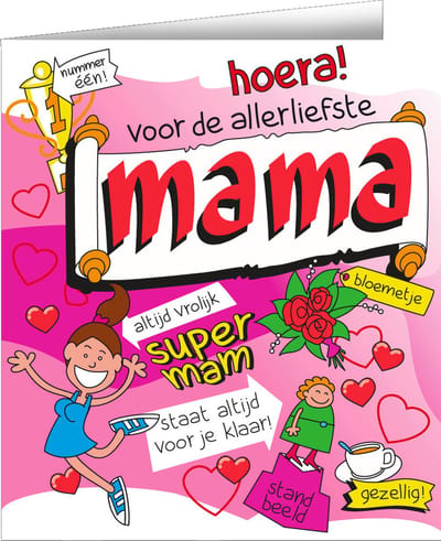 Wenskaarten - Mama cartoon