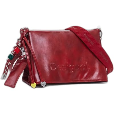 Desigual schoudertas Half Logo Venecia 4.0 Crossbody Bag Carmine rood