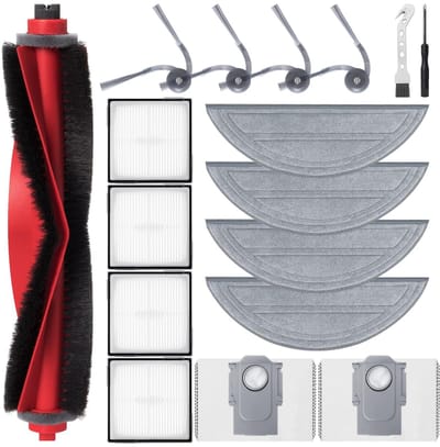 Cosensi- Accessoireset voor Roborock Q10 S5 - 1 Hoofdborstel - 4 Hepa-filters - 4 Schoonmaakdoeken - 4 Zijborstels - 2 Stofzakken - Inclusief Schroevendraaier - Robotstofzuiger Onderdelen