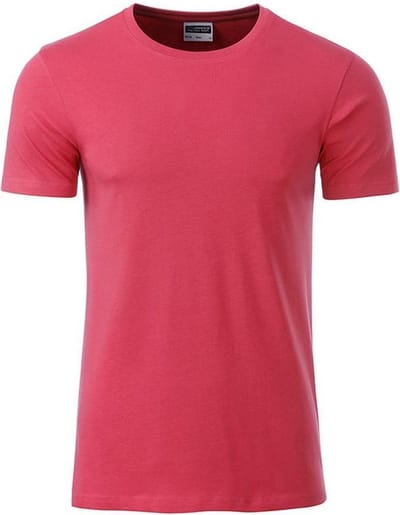 James and Nicholson - Heren Standaard T-Shirt (Raspberry Roze)