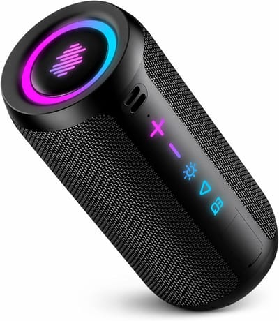 Draagbare Bluetooth Luidspreker - Muziekbox Lichtshow - Buitenfeest Muziek - 30W Stereo Geluid - 30 Uur Batterij - Zwart