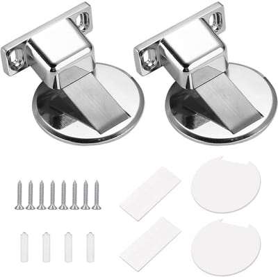 Dailygoods- Deurstop Magnetisch - Roestvrij Stalen Deurstopper - Zelfklevend - Compact Ontwerp - Hoge Slijtvastheid - Windbestendig - Deurstoppers