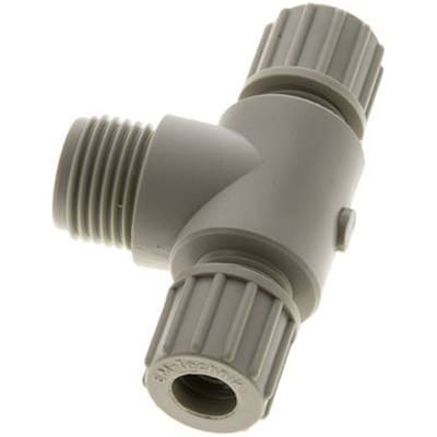 10x8mm En G1/2'' PP T-Vormige Knelfitting Met Buitendraad 10 Bar