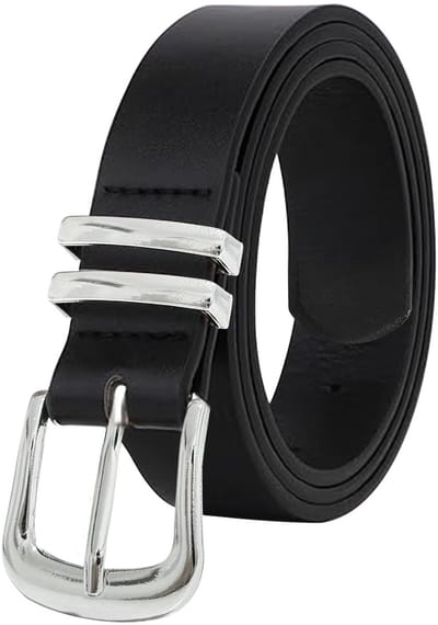 Dailygoods- Lederen Riem - Hoogwaardig Leer - Damesriem met Gesp - Zwart - Taille 63-76cm - Comfortabel en Duurzaam