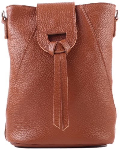 Giuliano lederen schoudertas Saphira - Made in Italy - Bruin