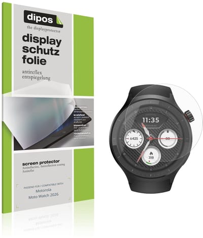 dipos – 6x Matte Beschermfolie geschikt voor Motorola Moto Watch 2026 | Krasbestendige & antireflecterende Screenprotector Ultra-Thin