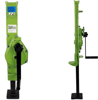 TRUTZHOLM Tandheugellier 1500kg - 60-90cm Hoogte - Automatische Rem Grote Bodemplaat - Dommekracht Stalen Hijslier Krik