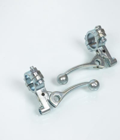 Levier de starter RSM pour Mobylette Peugeot 50 103 paire métal gris Neuf