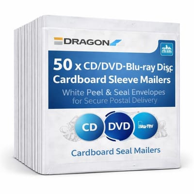 Dailygoods- CD Mouwen Premium Kwaliteit - 50 Stuks - Peel/Seal Enveloppen - Scheurstrip - 350 g/m² - Afmetingen 140mm x 135mm