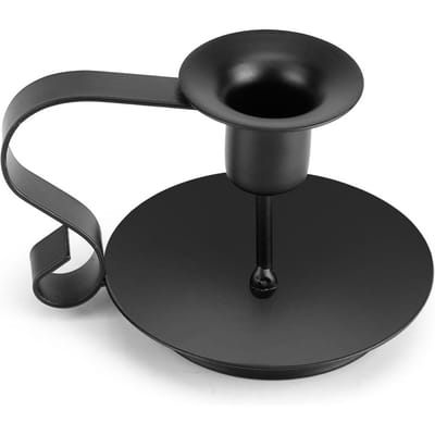 Retro IJzeren Taps Kaarsenhouder Handgemaakte Kandelaar Standaard Huis Kaarslicht Diner Decor black