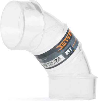 Stofzuiger Elleboog - Stofafzuiging Connector - Werkplaats Organisatie - 90 Graden Hoek - 2-1/2 Inch - Transparant