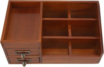 Houten Makeup Organizer - Antiek Retro Multi Layer Lade Organizers - Sideboard - Houten Opslagkast - Bureau - Cosmetische Lade - Sieraden Opbergdoos