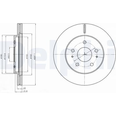 Remschijf DELPHI BG4326