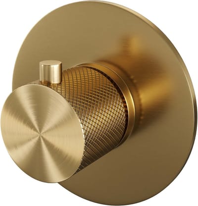 Brauer Gold Carving losse inbouwthermostaat met in- en afbouwdelen goud geborsteld PVD
