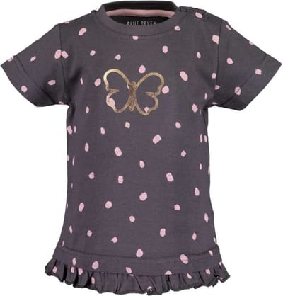 Blue Seven-Mini girls  shirt-Anthracite - Maat 68