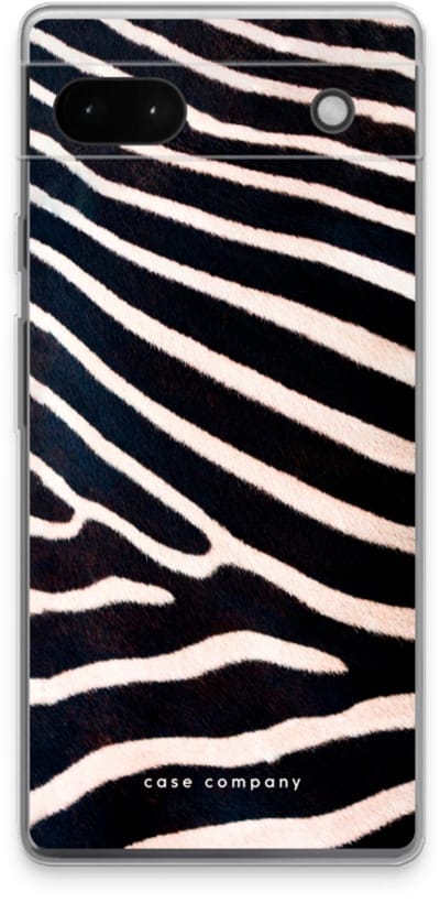 Case Company® - Hoesje geschikt voor Google Pixel 6a hoesje - Zebra - Soft Cover Telefoonhoesje - Bescherming aan alle Kanten en Schermrand