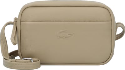 LACOSTE Leren Schoudertas City Court Crossover Bag Viennois Taupe