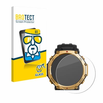 BROTECT - Glas Screenprotector voor Huami Amazfit T-Rex 3 Pro (48 mm) - Gehard Beschermglas 9H