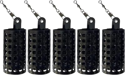 Dailygoody - Vissen Karper Feeder - Metalen Kooi - Duurzaam en Stevig - Zwart - Zwemmen Feeders - Geschikt voor Karper en Zalm - 10g
