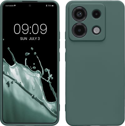 kwmobile telefoonhoesje geschikt voor Xiaomi Redmi Note 13 Pro 5G / Poco X6 5G - Hoesje voor smartphone - Precisie camera uitsnede - In blauwgroen