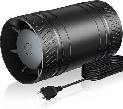 Stille In-line Ventilator Ø100 mm Regelbaar voor Kanalen, Ideaal voor Badkamer, Zolder en Werkplaats