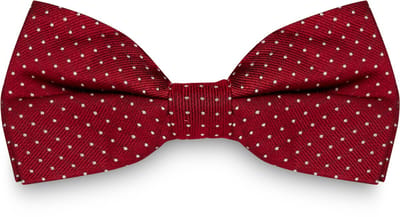 Rode Polka Dot Zijden Vlinderdas