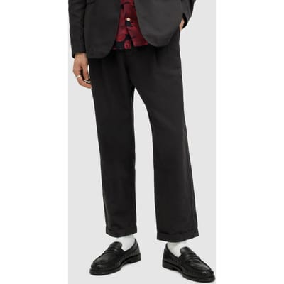 AllSaints Sainte Trouser Liquorice Black Größe: W36 | Maßgeschneiderte Hosen Outlet | Herren | Schwarz