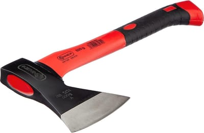 Compacte Handbijl voor Houtbewerking - Ergonomische Steel met Rubberen Grip - Ideaal voor Camping en Tuin