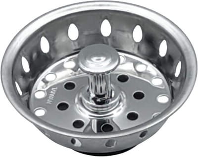 RVS Spoelbakzeef Vervanging 3.5 Inch met Platte Bodem en Rubberen Stop
