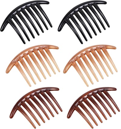 Dailygoods- Haarkammen 6 Stuks - Franse Kam - Acryl - Zacht voor Haar - Vintage Ontwerp - Veilige Grip zonder Trekken - Haarkam