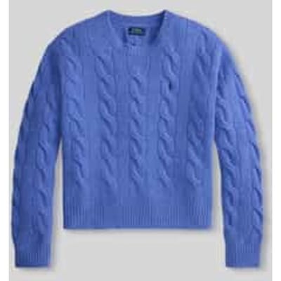 regular fit gebreide pullover van mix van wol en kasjmier