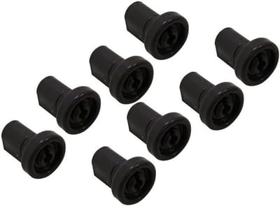Vaatwasser wielen - Mand rolletjes - Bovenste mand - Set van 8 - Origineel onderdeel - Zwart