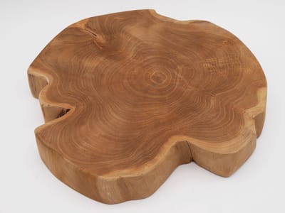 SENSE Boomstam schijf - Teakhout - Onderboord - Houten schaal - Decoratie - 24cm Doorsnede