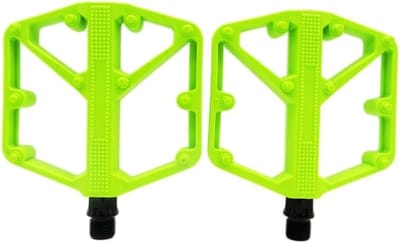 Fietspedalen Aluminium - Fietsaccessoires Pedalen - Fietsen Verbeteren - Antislip Nylon Loopvlak - 15 x 13 cm - Groen