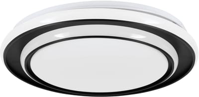 EGLO Moschetta Plafondlamp - Ø 40 cm - Zwart/Wit - Instelbaar wit licht (warm, neutraal en daglicht)