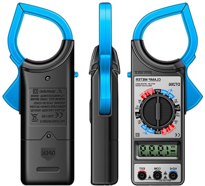 Klemmeter - Spanningstester Detector - Stroom Meten - Grote Stroom Kaak - 60 mm Kaak - Zwart