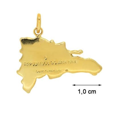 Blinx Jewels Vergulden Hanger Dominicaanse Republiek