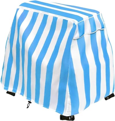 Watertafel Afdekhoes - Opbergbescherming Tafel - Buiten Speelgoed - Waterafstotend Oxford Doek - 103x66x84 cm - Blauwe Strepen