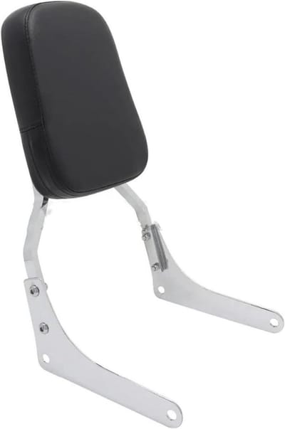 Passagierskussen Motorfiets Achterpassagiersrugleuning Voor Voor Rebel 250 CMX250 CMX250C CA250 Afneembare Sissy Bar Met Kussen Moto Sissy Bar Bagagedrager(Zilver)