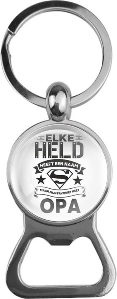 Bieropener Glas - Elke Held Heeft Een Naam Maar Mijn Favoriet Heet Opa